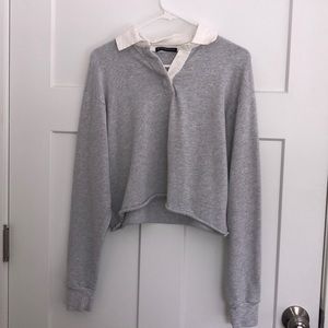 brandy melville gray jonny top